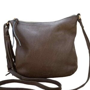 margot New York adjustable strap leather crossbody bag